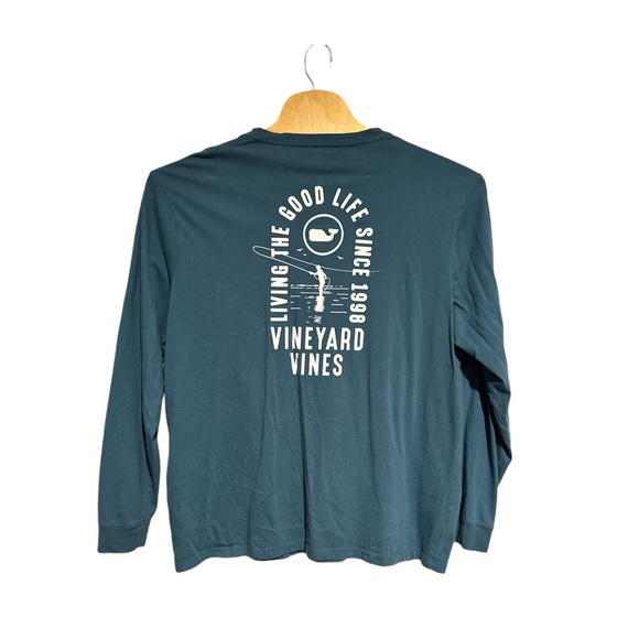 Vineyard‎ Vines Men’s Living The Good Life Long Sleeve Pocket T-shirt Size XL - Picture 2 of 6
